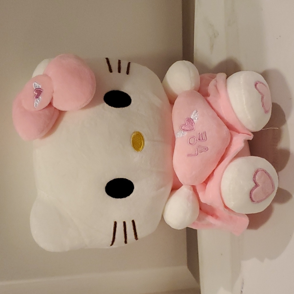 Hello Kitty Pink and White Heart Plush